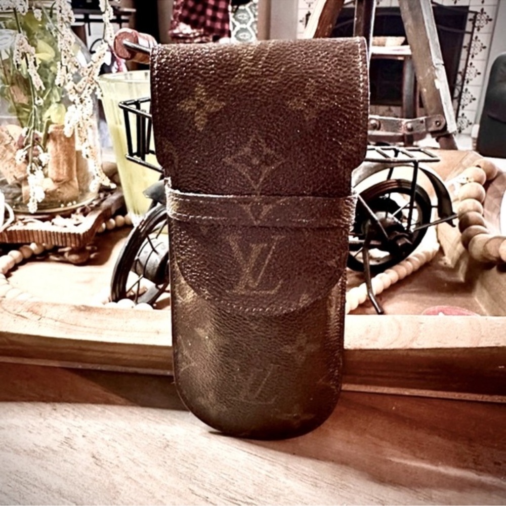 LOUIS VUITTON  ETUI LUNETTE MULE GLASSES CASE MONOGRAM CANVAS BROWN UNISex